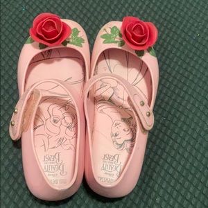 Mini Melissa Beauty and the Beast size 11 shoes.